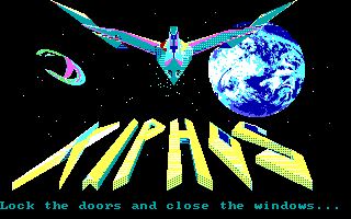Xiphos (DOS) screenshot: Title Screen (EGA)