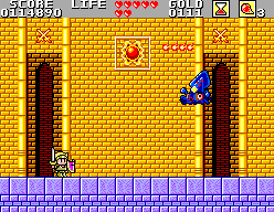 Wonder Boy in Monster Land (SEGA Master System) screenshot: The Blue Octopus