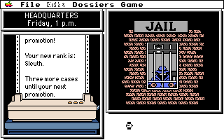 Where in the World is Carmen Sandiego? (Enhanced) (Apple IIgs) screenshot: The crook is in jail!