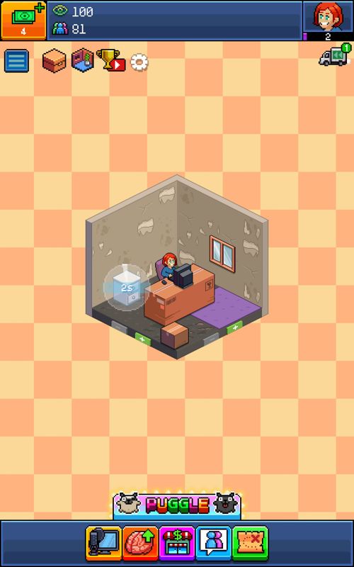 PewDiePie's Tuber Simulator (Android) screenshot: Zoomed out view