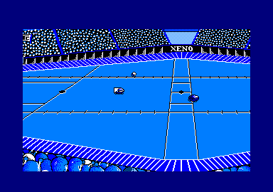 Xeno (Amstrad CPC) screenshot: He's knocked the ball around.