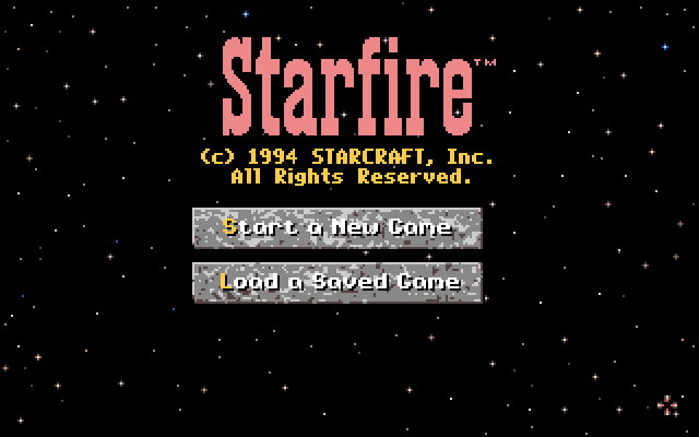 Starfire (PC-98) screenshot: Title screen