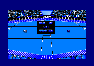 Xeno (Amstrad CPC) screenshot: End of 1st quarter.