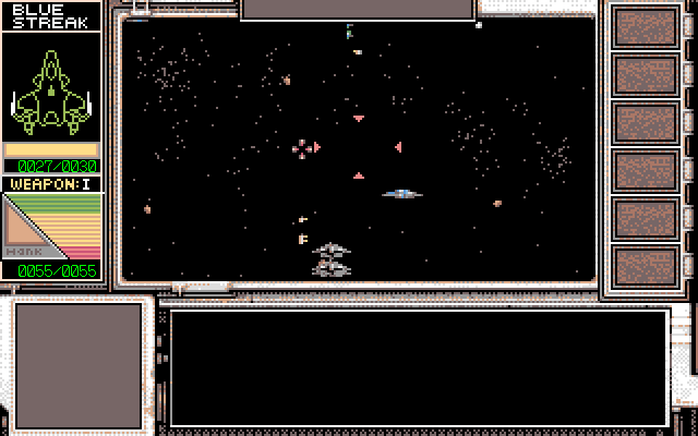 Starfire (PC-98) screenshot: Fighting in space isn't pretty