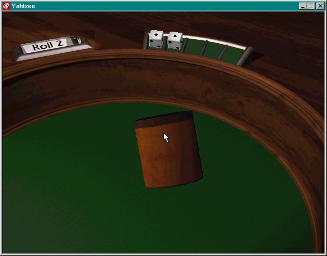 Ultimate Yahtzee (Windows) screenshot: Rolling the dice