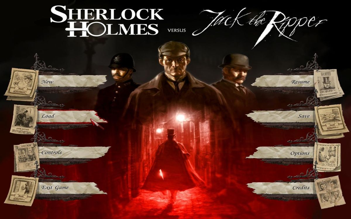 Sherlock Holmes vs. Jack the Ripper (Windows) screenshot: Startup Screen