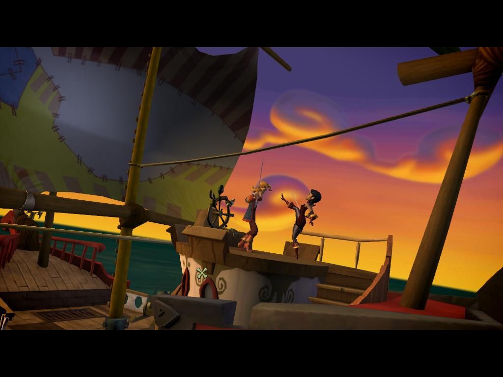 Tales of Monkey Island: Chapter 2 - The Siege of Spinner Cay (Windows) screenshot: Sword fight