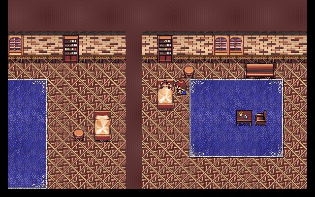 Farland Story: Tenshi no Namida (PC-98) screenshot: In a castle room