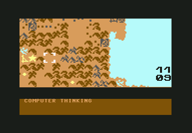 Gulf Strike (Commodore 64) screenshot: Computer placement of enemy forces