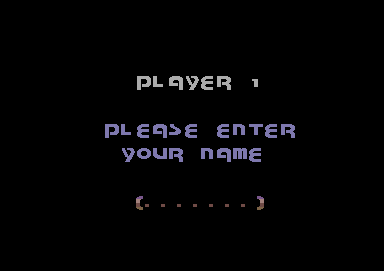 Professional Ski Simulator (Commodore 64) screenshot: Player 1, enter your name.