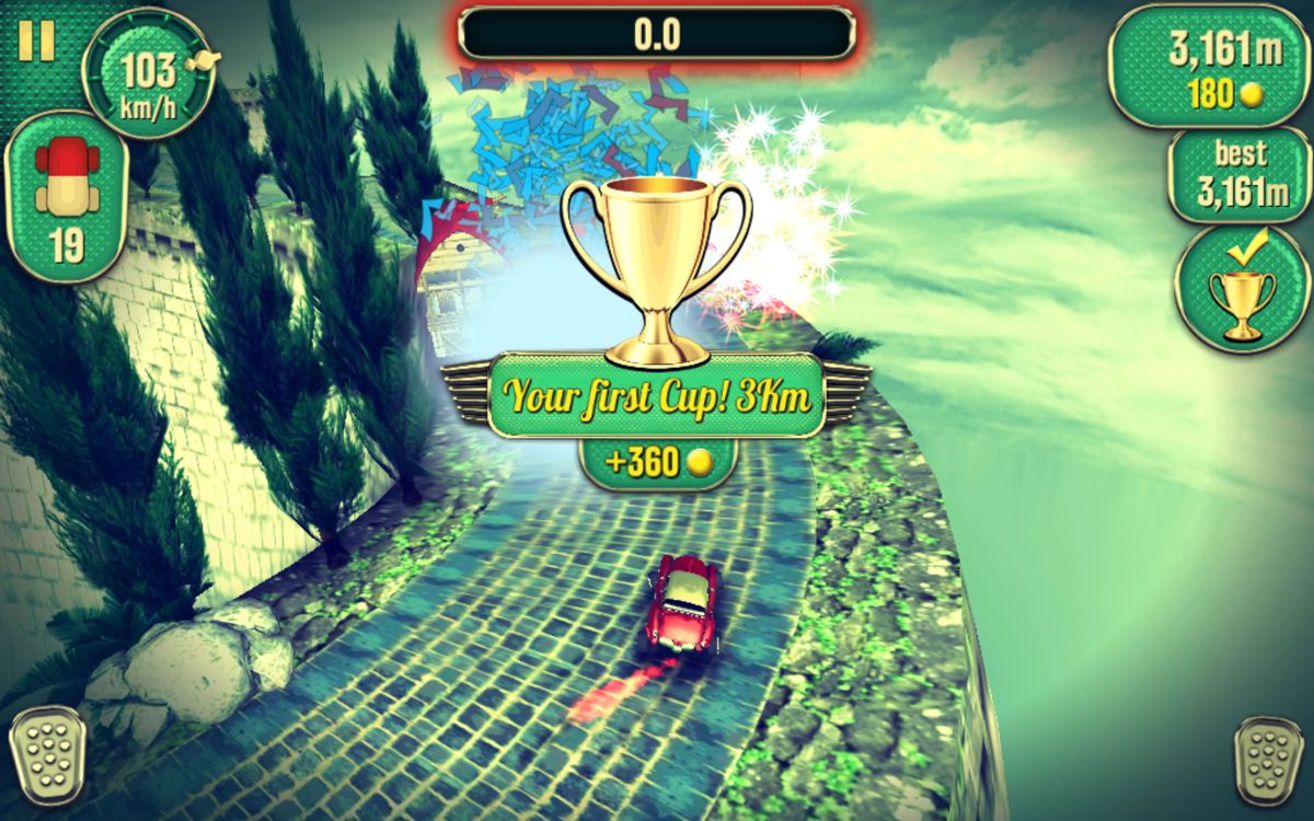 Vertigo Racing (Android) screenshot: A cup has been unlocked.