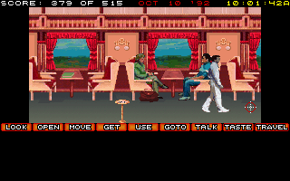 Countdown (DOS) screenshot: On the Orient Express.