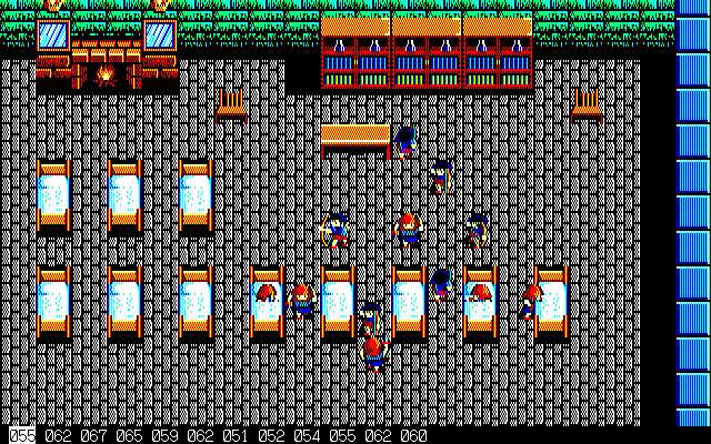 First Queen (PC-98) screenshot: We heroes needs lots of beds... and some girls so that we don't feel lonely, if you catch my drift