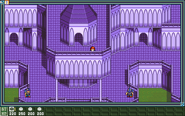 First Queen III (PC-98) screenshot: Beautiful city of Ilion!