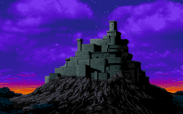 First Queen IV (PC-98) screenshot: The grim castle...