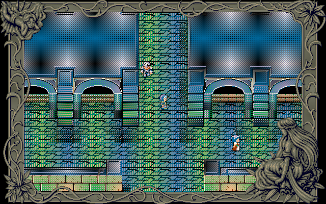 Free Will: Knight of Argent (PC-98) screenshot: Rich district