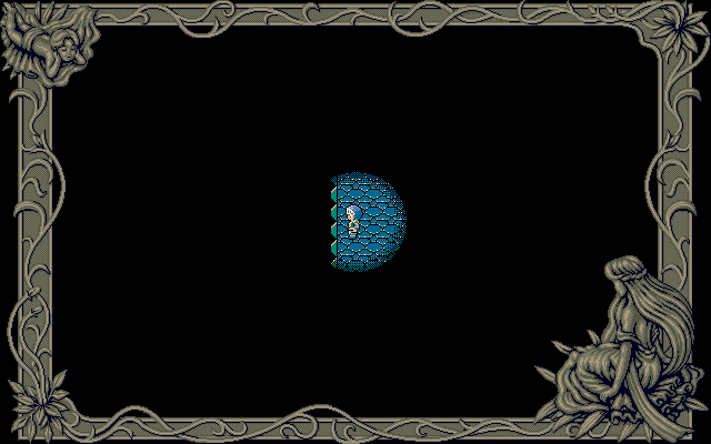 Free Will: Knight of Argent (PC-98) screenshot: Entering a cave. Bloody dark in here