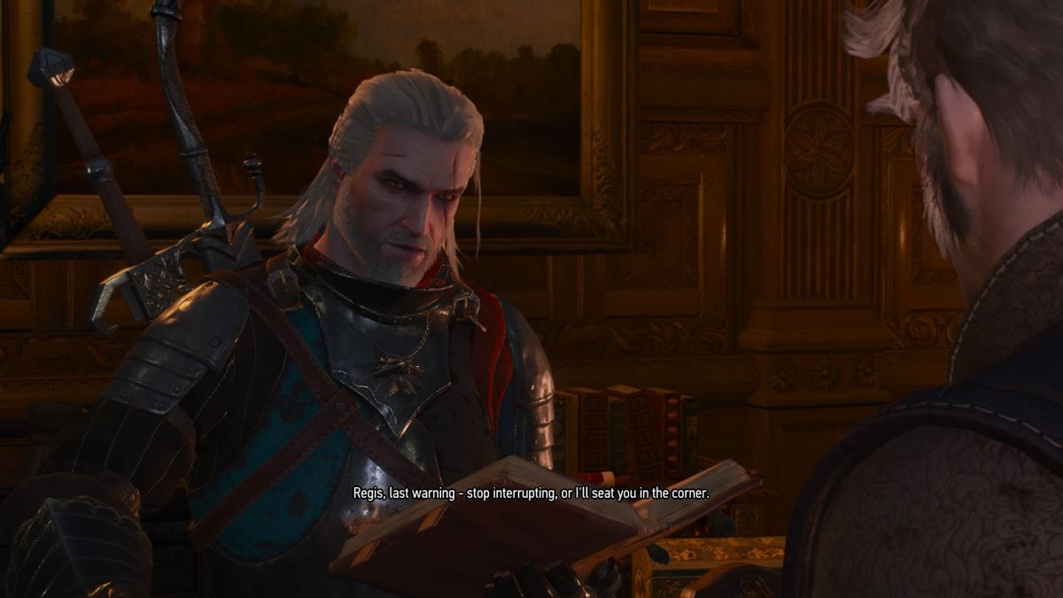 The Witcher 3: Wild Hunt - Blood and Wine (PlayStation 4) screenshot: Geralt's sense of humor is as sharp as ever