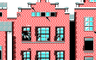 Prohibition (DOS) screenshot: Beware, a gangster!