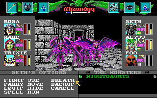 Screenshot of Wizardry: Bane of the Cosmic Forge (DOS, 1990 