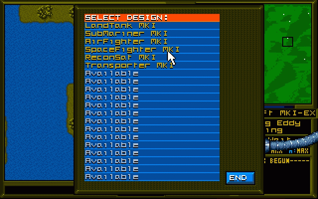 When Two Worlds War (DOS) screenshot: Building Units
