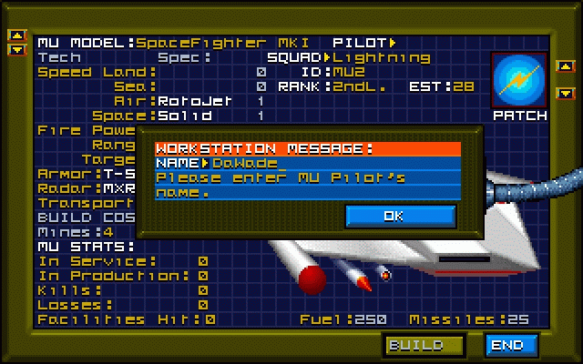 When Two Worlds War (DOS) screenshot: New Unit Design