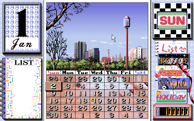 Birthdays (PC-98) screenshot: Getting started