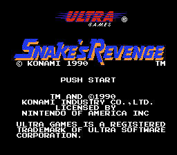 Snake's Revenge (NES) screenshot: Title Screen