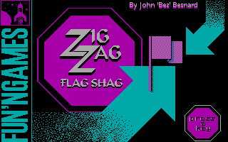 Zig Zag Flag Shag (DOS) screenshot: Pre-title screen