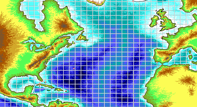 Sea Rogue (DOS) screenshot: Navigation Map