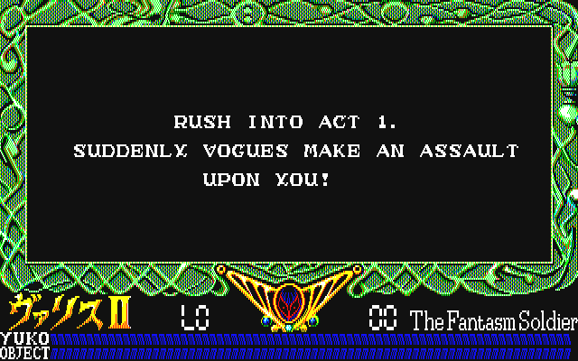 Screenshot of Mugen Senshi Valis II (PC-98, 1989) - MobyGames