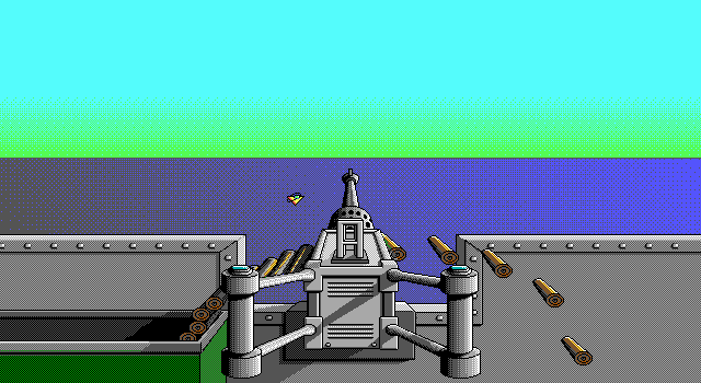 Sea Rogue (DOS) screenshot: Manning The Guns