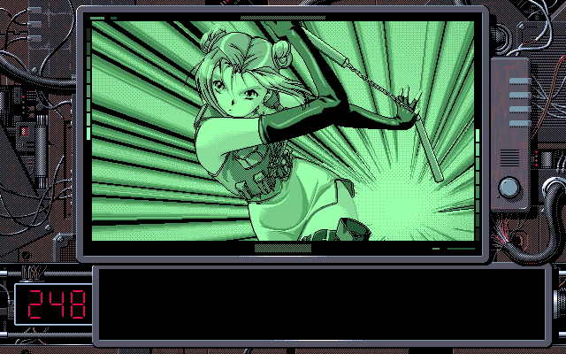 X-Girl (PC-98) screenshot: Combat sequence