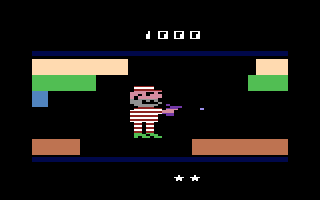 Squeeze Box (Atari 2600) screenshot: Almost have a path large enough to escape!