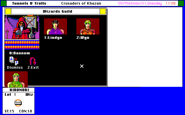 Tunnels & Trolls: Crusaders of Khazan (PC-98) screenshot: Recruiting adventurers
