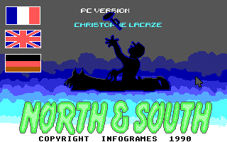 North & South (DOS) screenshot: Title screen (Tandy)