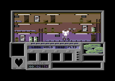 Time Trax (Commodore 64) screenshot: They killed me. I'm flying away as an angel.