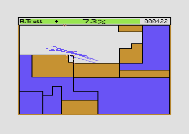 Stix (Commodore 64) screenshot: Hit by Stix