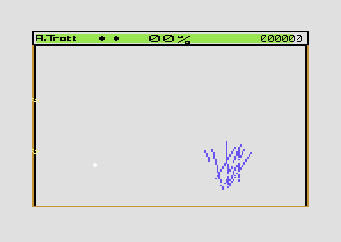 Stix (Commodore 64) screenshot: Drawing a line
