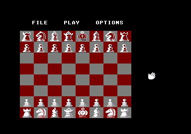 The Chessmaster 2000 (Amstrad CPC) screenshot: Ready to begin.