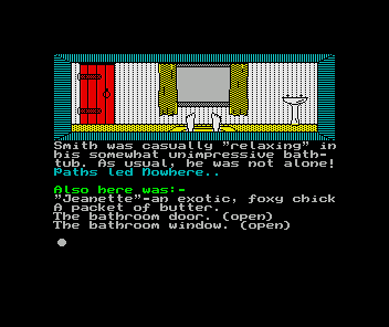 For Your Thighs Only (ZX Spectrum) screenshot: The start of the game
