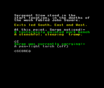 Soap Land (ZX Spectrum) screenshot: Part One: The game finally begins