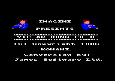 Yie Ar Kung-Fu 2: The Emperor Yie-Gah (Amstrad CPC) screenshot: Title screen