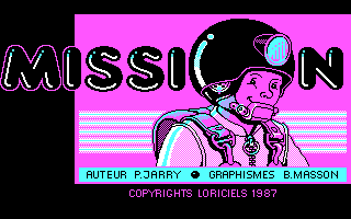 Mission (DOS) screenshot: Title screen