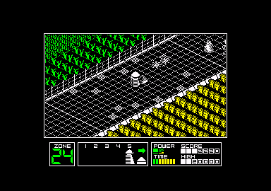Highway Encounter (Amstrad CPC) screenshot: I shot an enemy.