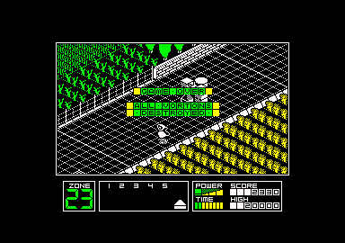 Highway Encounter (Amstrad CPC) screenshot: Game over. All Vortons destroyed.