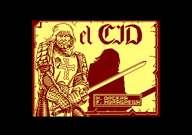 El Cid (Amstrad CPC) screenshot: Title and loading screen