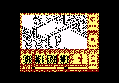 El Cid (Amstrad CPC) screenshot: This is where you begin. Slash your way though.