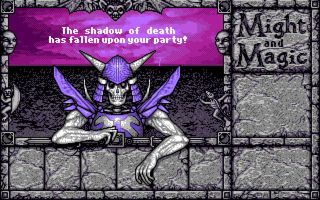 Might and Magic: Clouds of Xeen (PC-98) screenshot: Game Over...