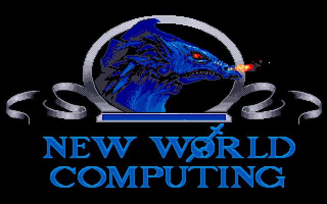 Might and Magic: Darkside of Xeen (PC-98) screenshot: Count on New World Computing to come up with a new cool logo :)